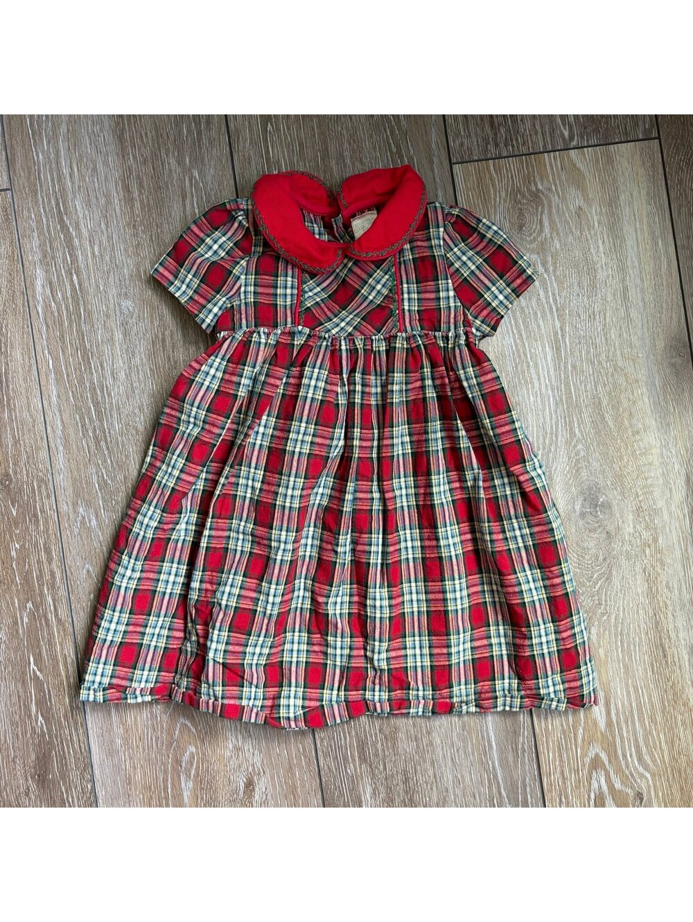 Edgehill Collection Plaid Christmas dress 18m